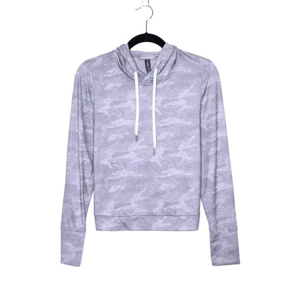 VUORI Halo Essential Hoodie Palo Heather Camo Cropped Pullover Active Women's XS - Picture 1 of 13